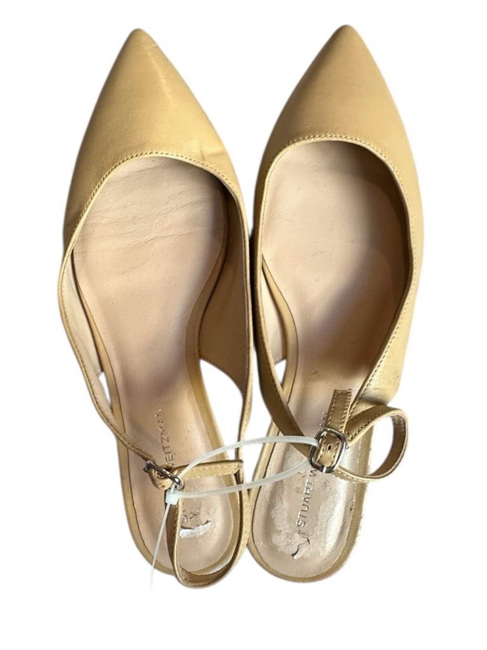 NEW Stuart Weitzman Mara Slingback Flats Tan Leather | Minimalist | MSRP $395 - Picture 2 of 7